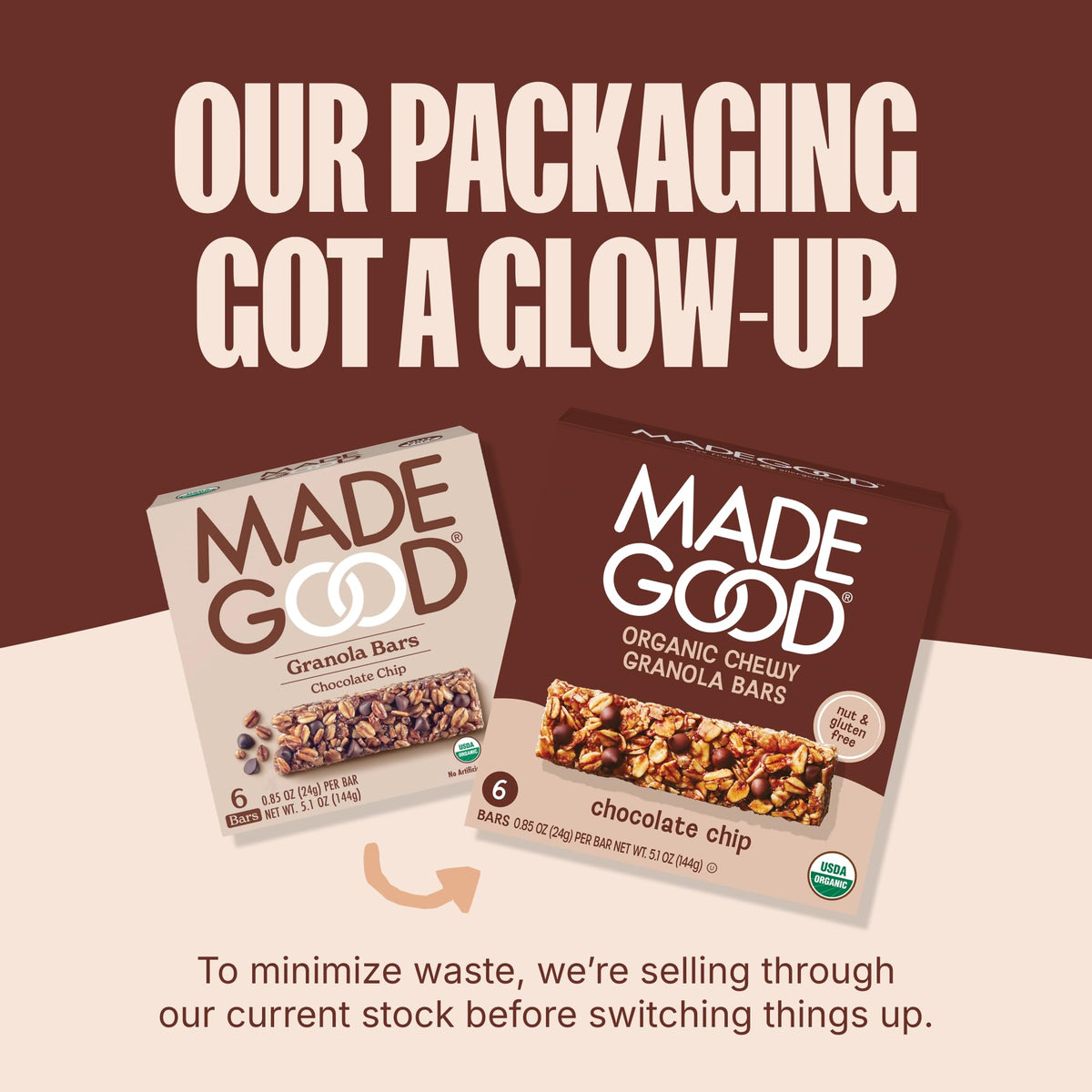 MadeGood Chocolate Chip Granola Bars - Gluten Free, 40 Count, Veggie Nutrients