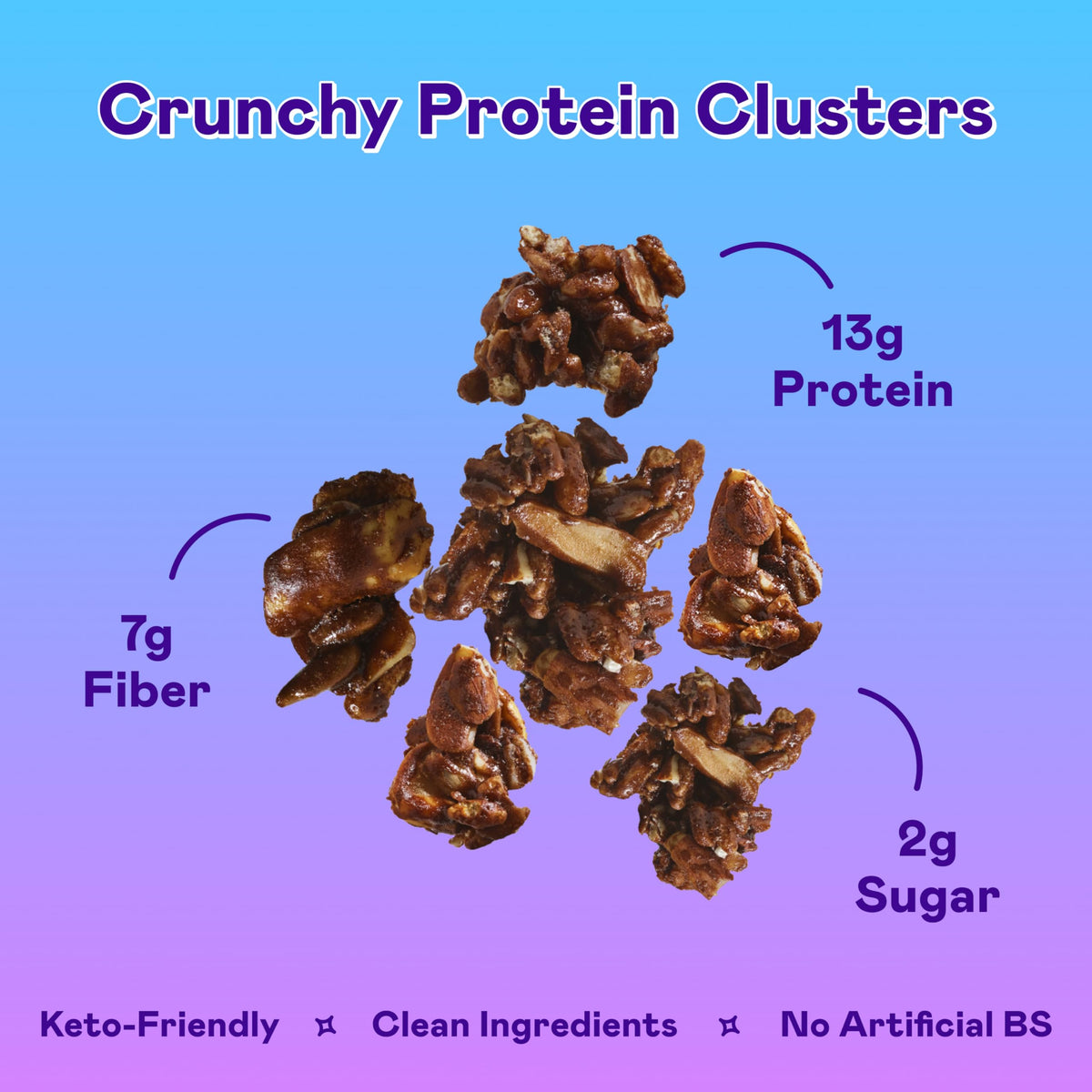 Magic Spoon High Protein Granola Low Sugar 3-Pack | Honey Almond, Dark Chocolate Almond & Peanut Butter