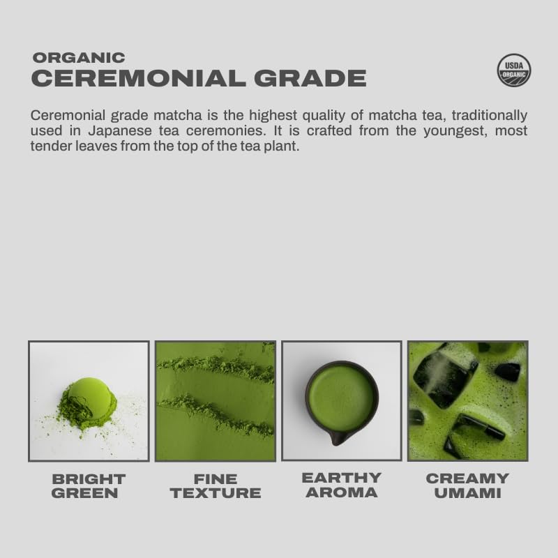 MAISON MATCHA Organic Ceremonial Grade Matcha – First Harvest from Shizuoka, Sugar-Free, 80g