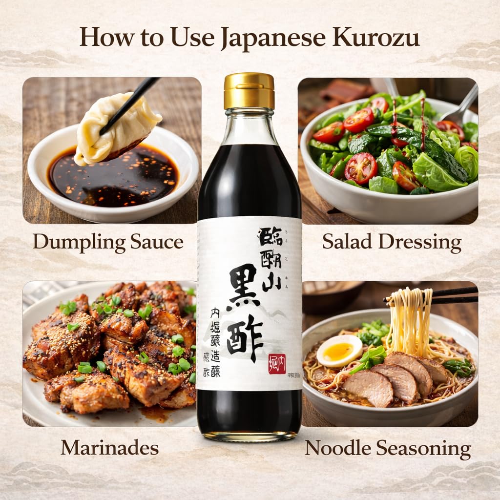 MAJI RICE Japanese Black Vinegar – Uchibori Rinkosan Kurozu (Double Brown Rice Fermented)