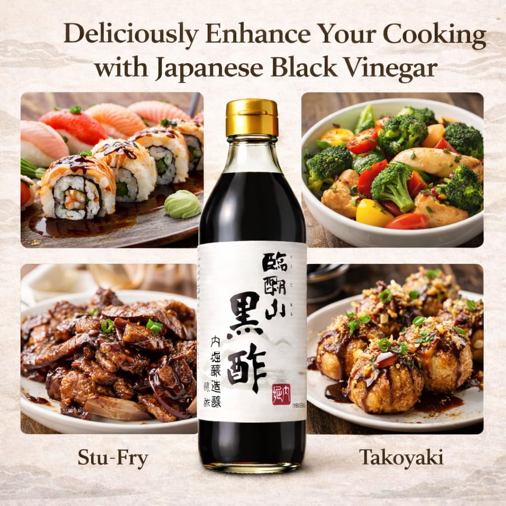 MAJI RICE Japanese Black Vinegar – Uchibori Rinkosan Kurozu (Double Brown Rice Fermented)