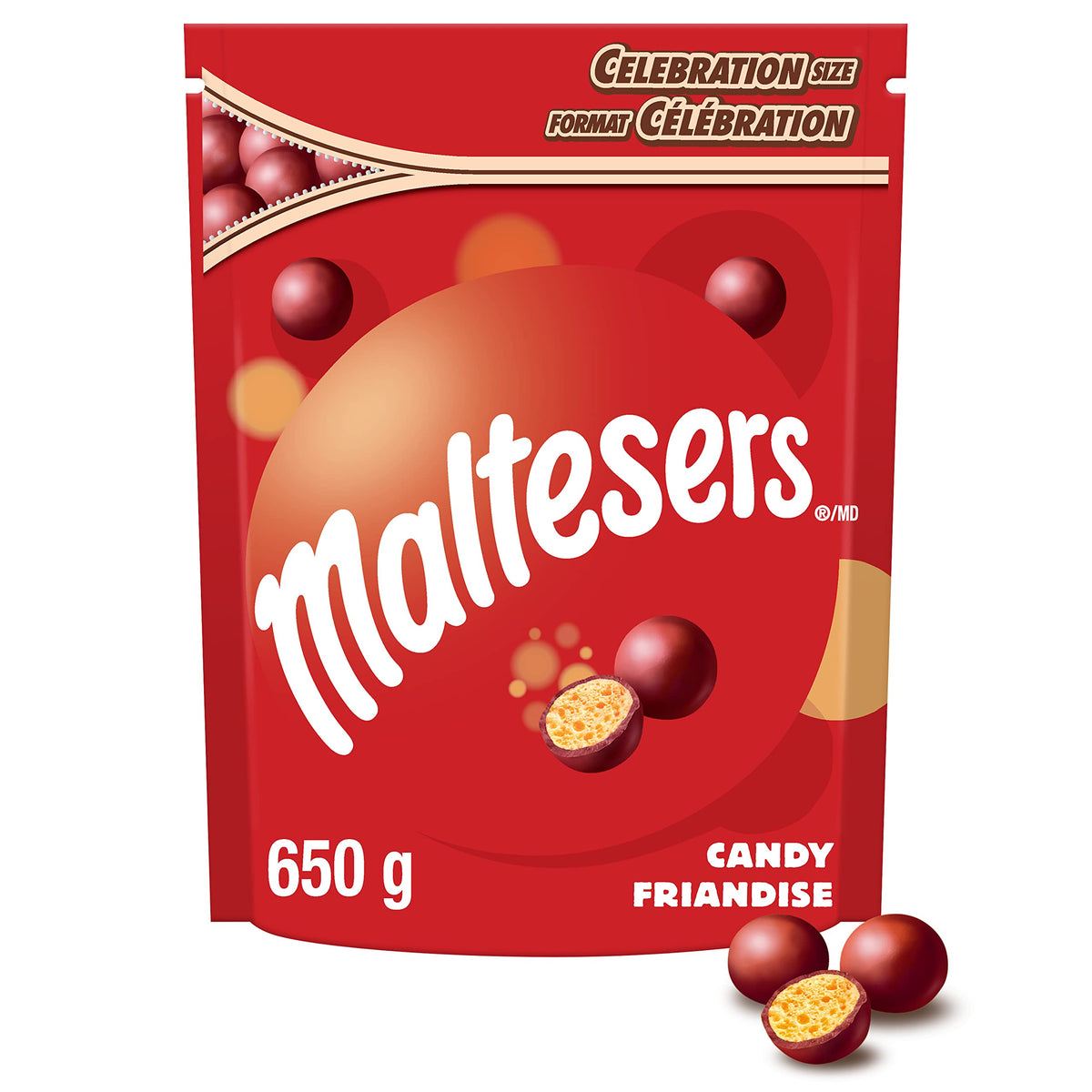 Maltesers Celebration Size Stand-Up Pouch, 650g | Shareable Malt Chocolate Treats