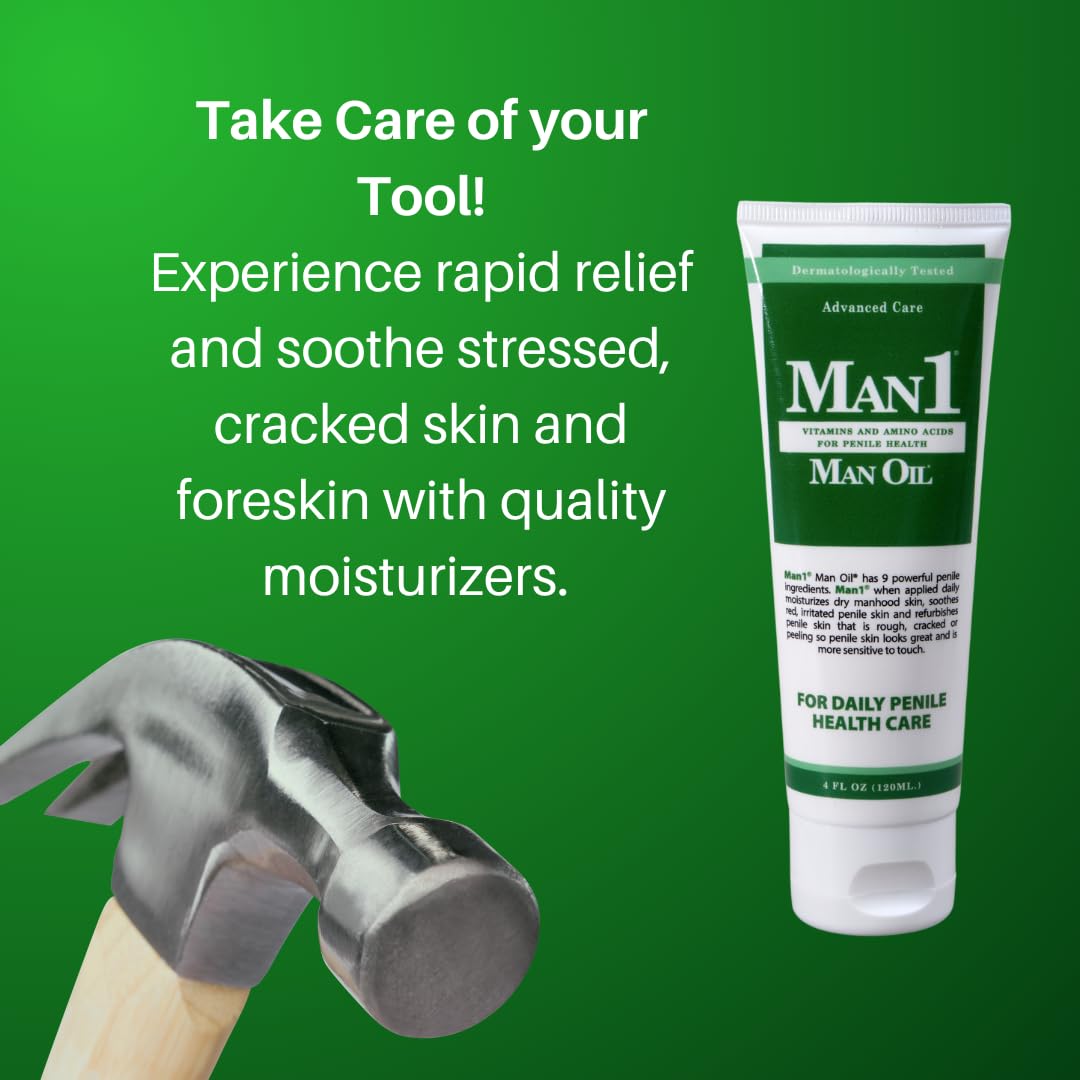 Man1 Man Oil Penile Health Cream - Advanced Care, treat dry, red, cracked, discolored, irritated or peeling male skin