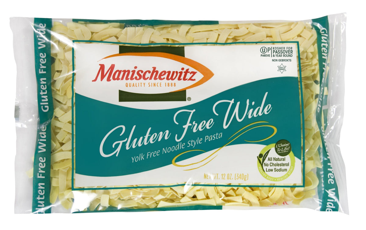 Manischewitz Gluten Free Wide Egg Noodles (4 Pack) – Kosher for Passover & Year-Round