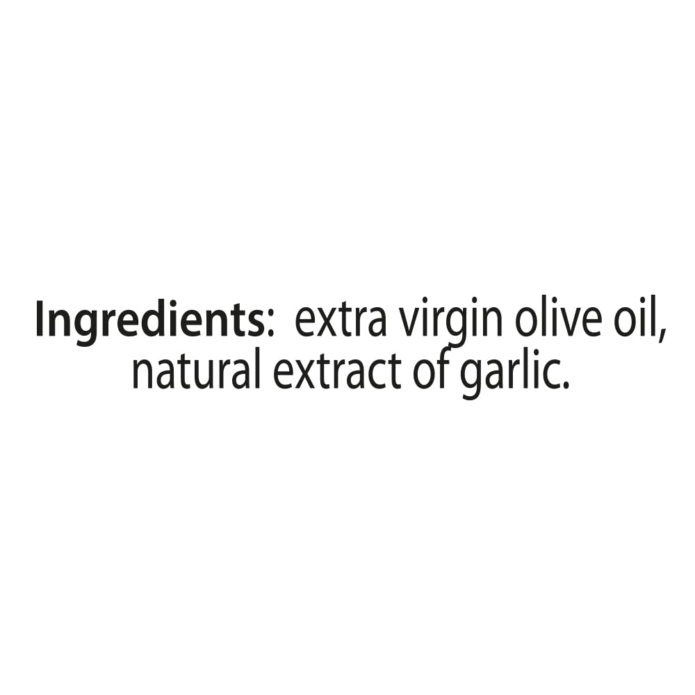 Mantova Garlic EVOO – Cold-Pressed Italian Extra Virgin Olive Oil, 34 oz Glass Bottles (Pack of 2)