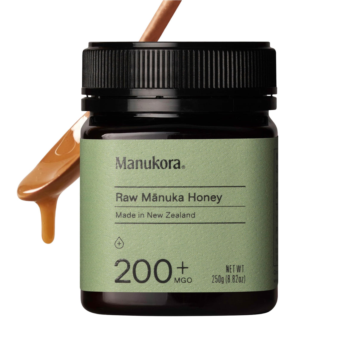 Manukora Raw Manuka Honey MGO 200+ | Traceable NZ Honey, Non-GMO, 250g
