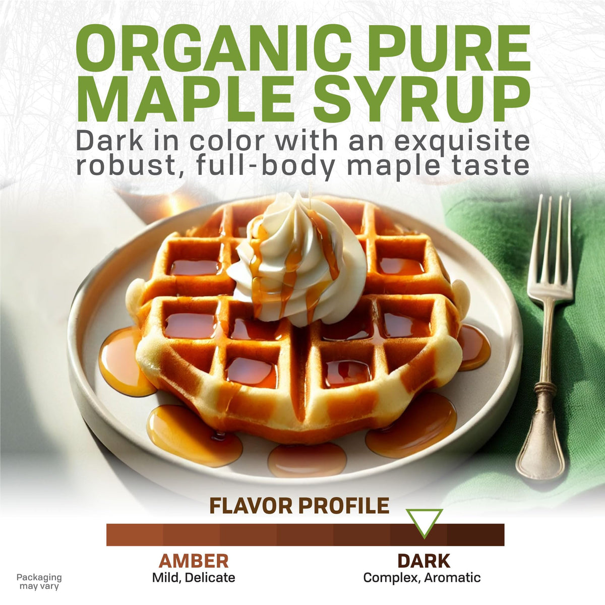 Maple Valley Organic Pure Maple Syrup – Dark & Robust, 32oz Glass Bottle