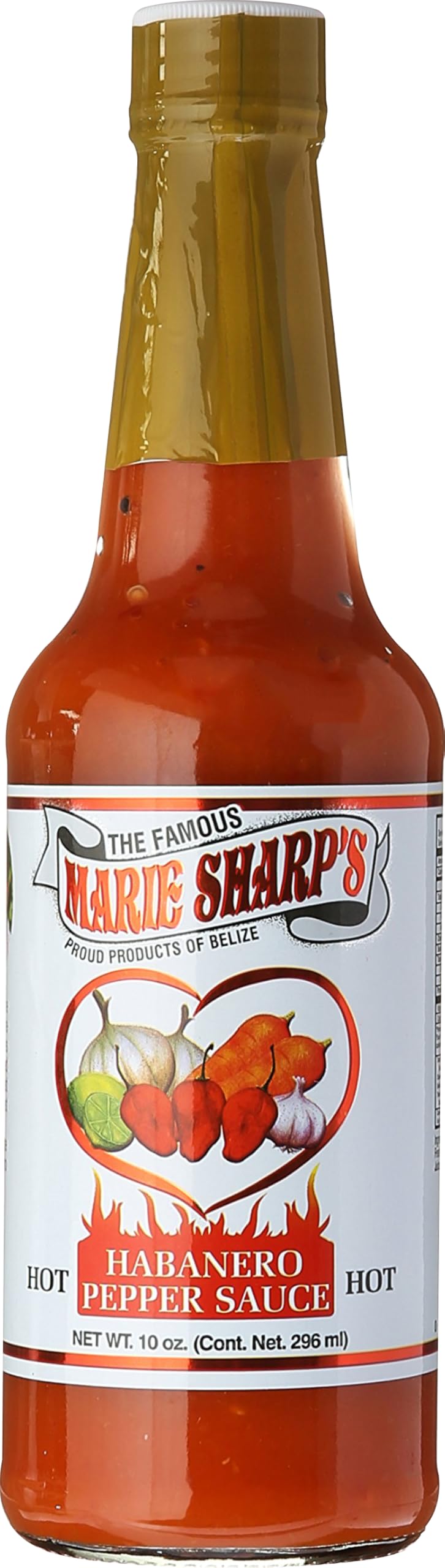 Marie Sharp's Hot Habanero Pepper Sauce – Authentic Belizean Heat, 10 oz Pack of 3
