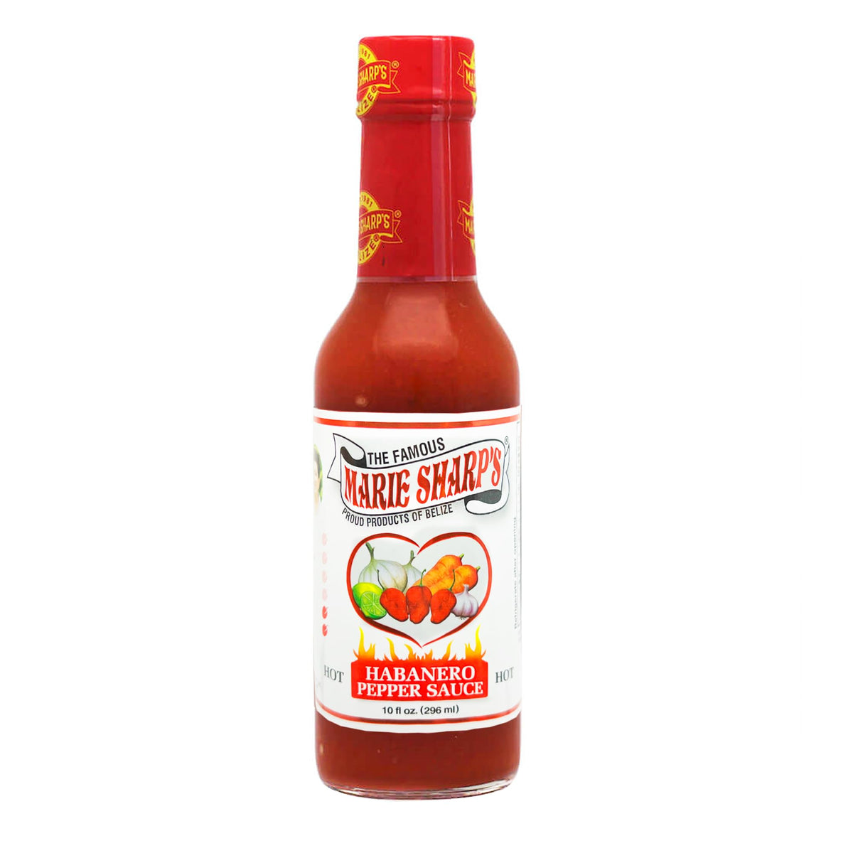 Marie Sharp's Hot Habanero Pepper Sauce – Authentic Belizean Heat, 10 oz Pack of 3