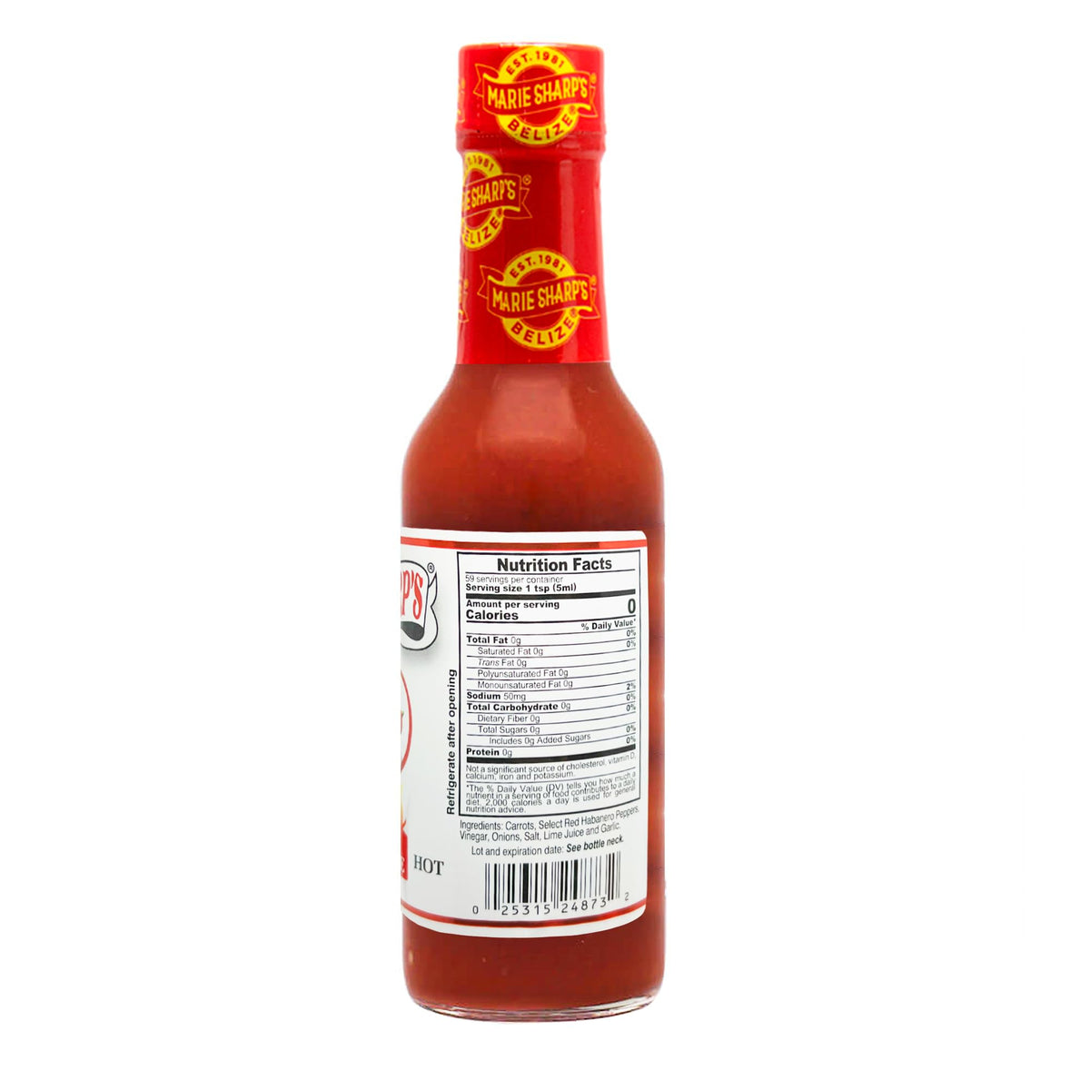 Marie Sharp's Hot Habanero Pepper Sauce – Authentic Belizean Heat, 10 oz Pack of 3