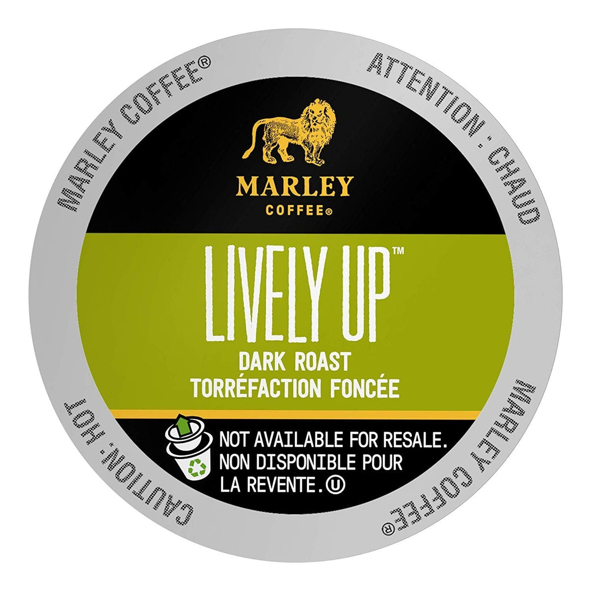 Marley Coffee Lively Up! RealCup Organic Espresso Roast – Keurig K-Cup, 96 Count