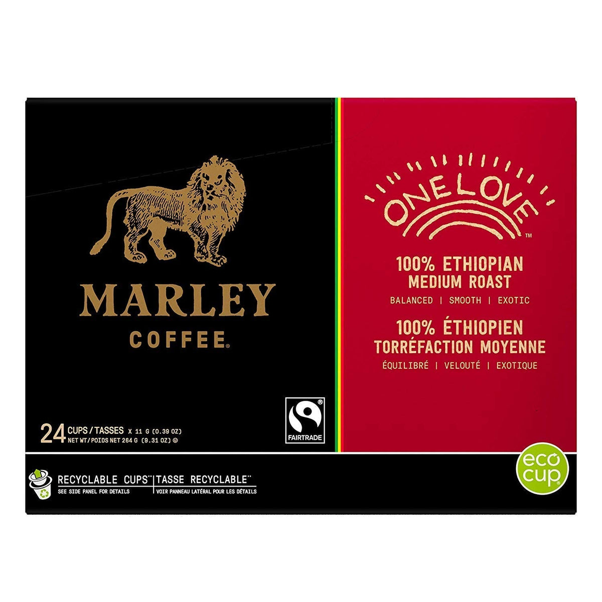 Marley Coffee One Love RealCup 96 Count – Single Serve Keurig Compatible