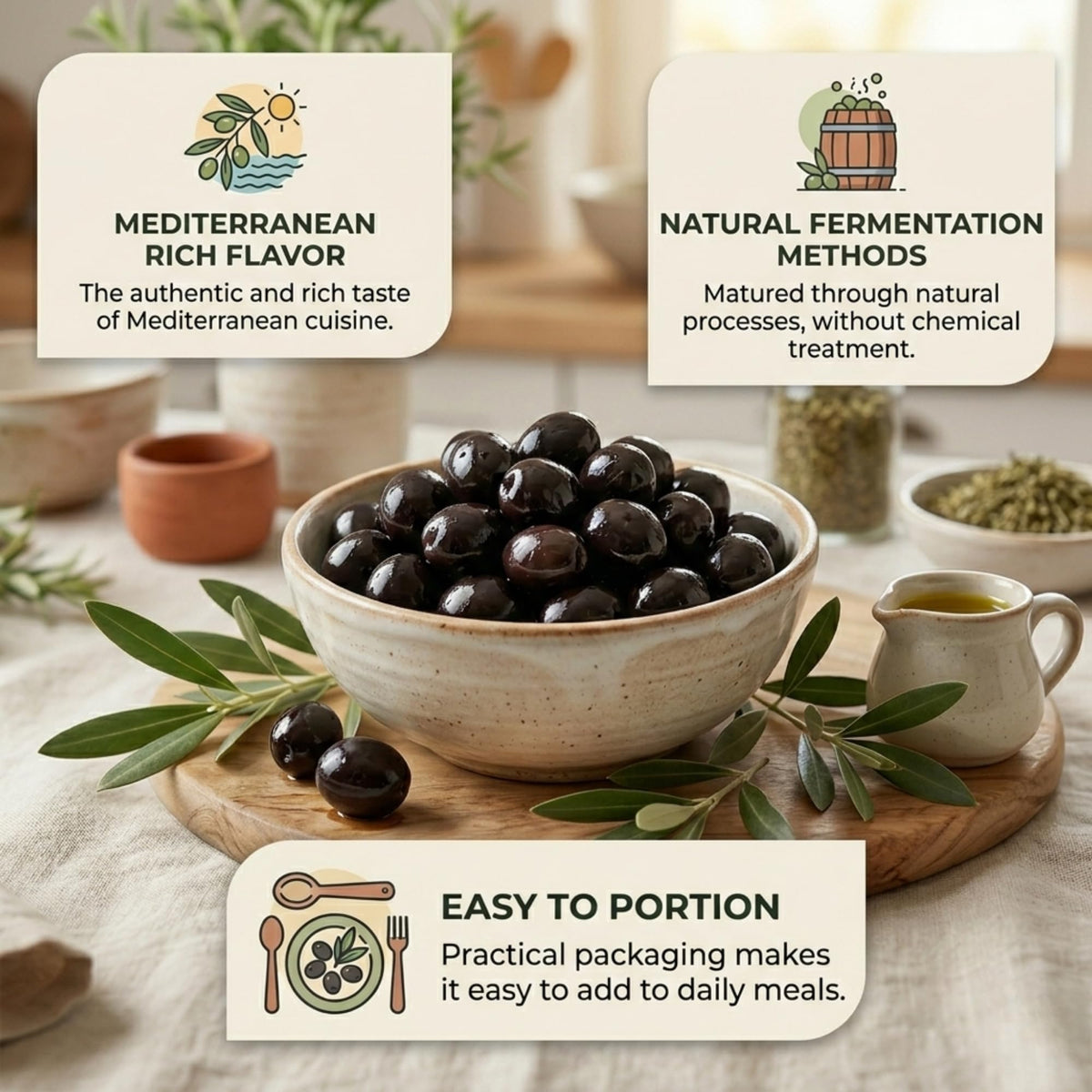 Marmarabirlik Black Olives – Turkish Dry-Cured, Hand-Picked, Vegan & Kosher (28 oz / 800 g)