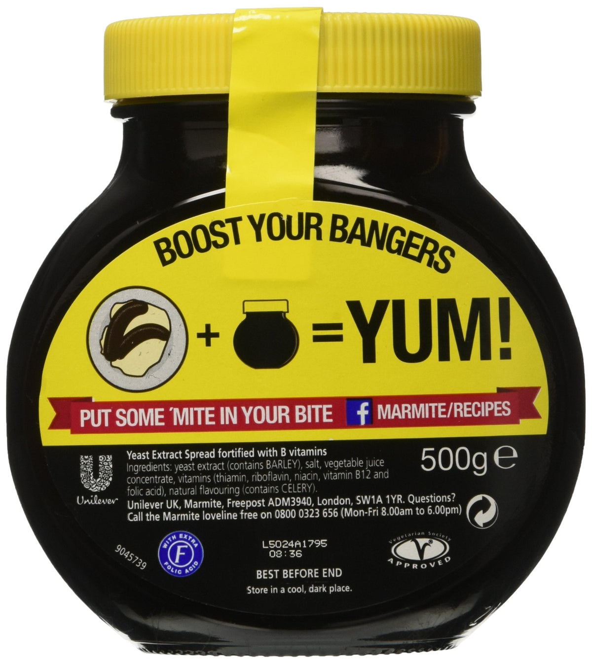 Marmite Yeast Extract (500g) – Pack of 2 | Savory Umami Spread