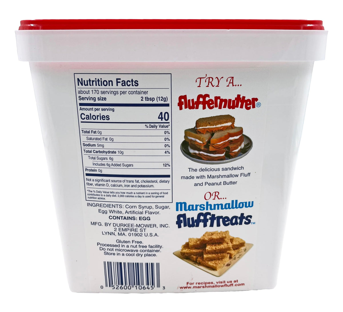 Marshmallow Fluff – Gluten Free, Kosher | 4.5 lb Jar