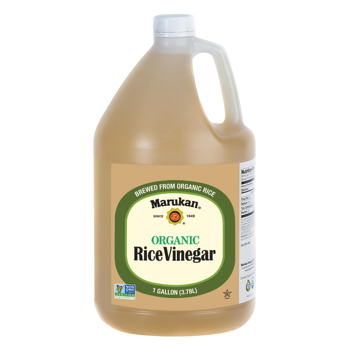 Marukan Organic Unseasoned Rice Vinegar, 1 Gallon – Kosher, Vegan, Gluten Free