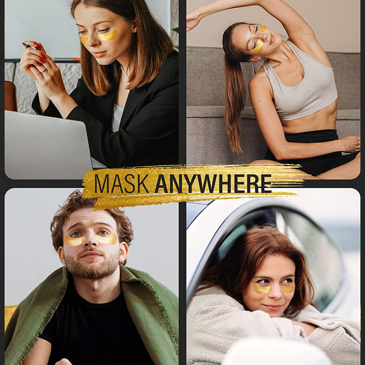 Maskiss 24k Gold Under Eye Patches (30 Pairs), Eye Mask, Collagen Skin Care Products, Eye Patches for Puffy Eyes, Eye Masks for Dark Circles and Puffiness.