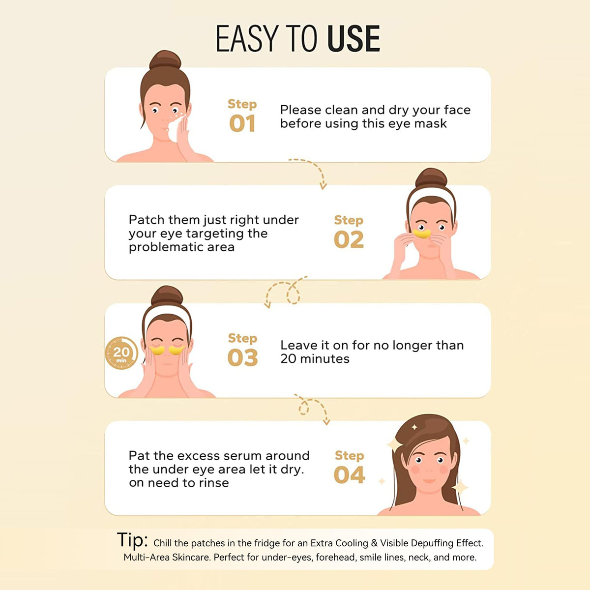 Maskiss 24k Gold Under Eye Patches (30 Pairs), Eye Mask, Collagen Skin Care Products, Eye Patches for Puffy Eyes, Eye Masks for Dark Circles and Puffiness.