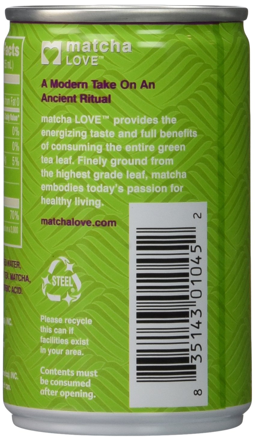 Matcha Love Green Tea Sweetened Energy Shots, 5.2 oz — 20 Pack