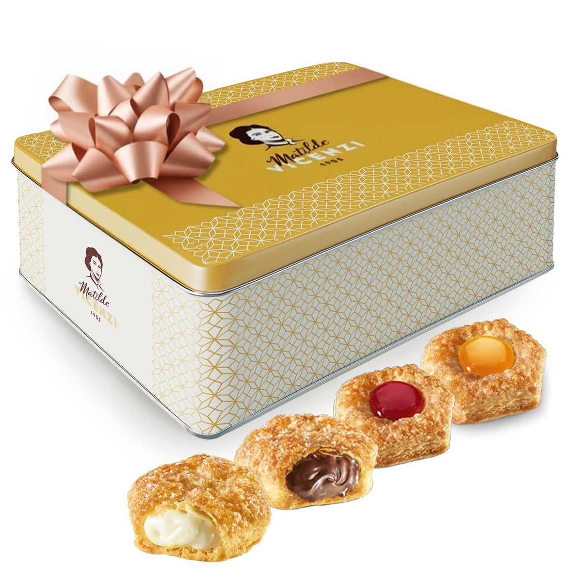 Matilde Vicenzi Millefoglie D’Italia Cookie Tin – Imported Italian Butter Cookies & Pastries Gift Box