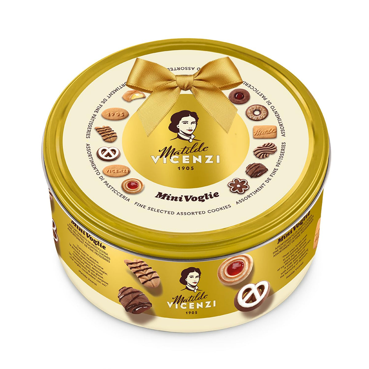 Matilde Vicenzi Minivoglie Butter Cookies Tin – Italian Pastry Assortment (500 g)
