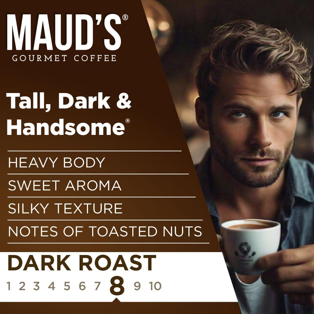 Maud's Dark Roast Coffee Pods - 50ct, 100% Arabica, Keurig Compatible