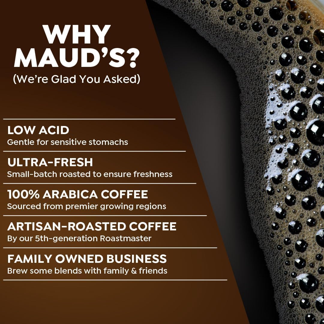 Maud's Dark Roast Coffee Pods - 50ct, 100% Arabica, Keurig Compatible