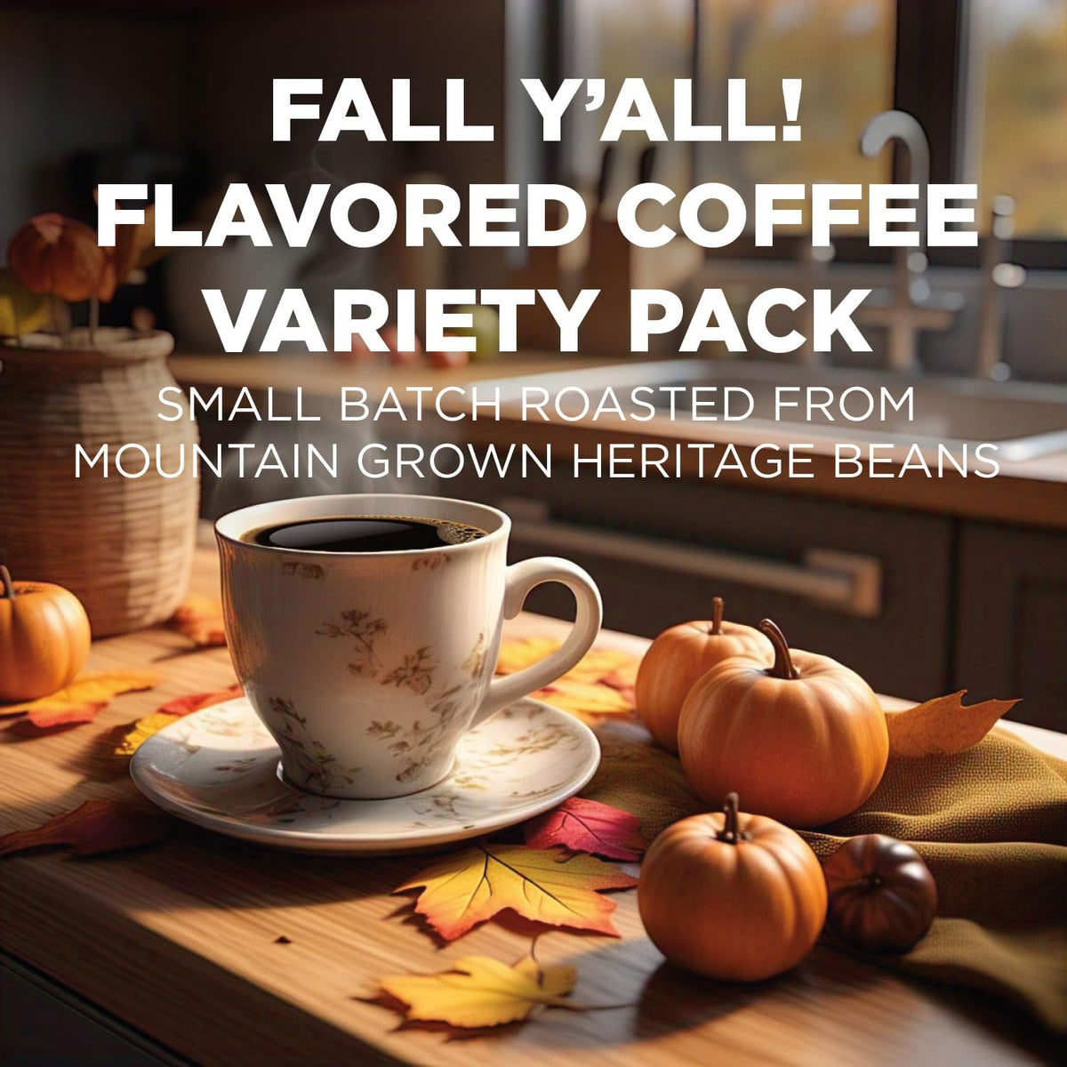 Maud's Fall Flavored Coffee Pods Variety Pack – 42ct, 6 Flavors, Medium Roast, 100% Arabica, Keurig Compatible