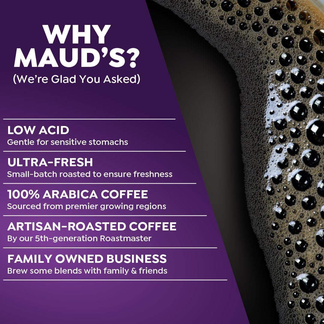Maud's Half Caff Coffee Pods – 50ct, 100% Arabica, Keurig K-Cup Compatible