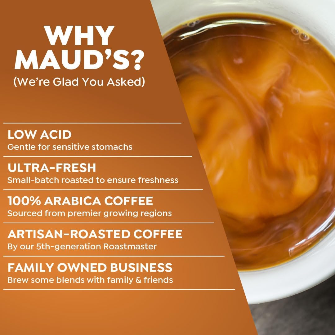 Maud's Salted Caramel Flavored Coffee Pods – 50ct, Medium Roast, 100% Arabica, Keurig K-Cup Compatible