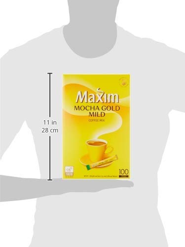 Maxim Mocha Gold Mild Coffee Mix – Instant Korean Mocha, 12 g per sachet, 100 sachets (2.64 lb)