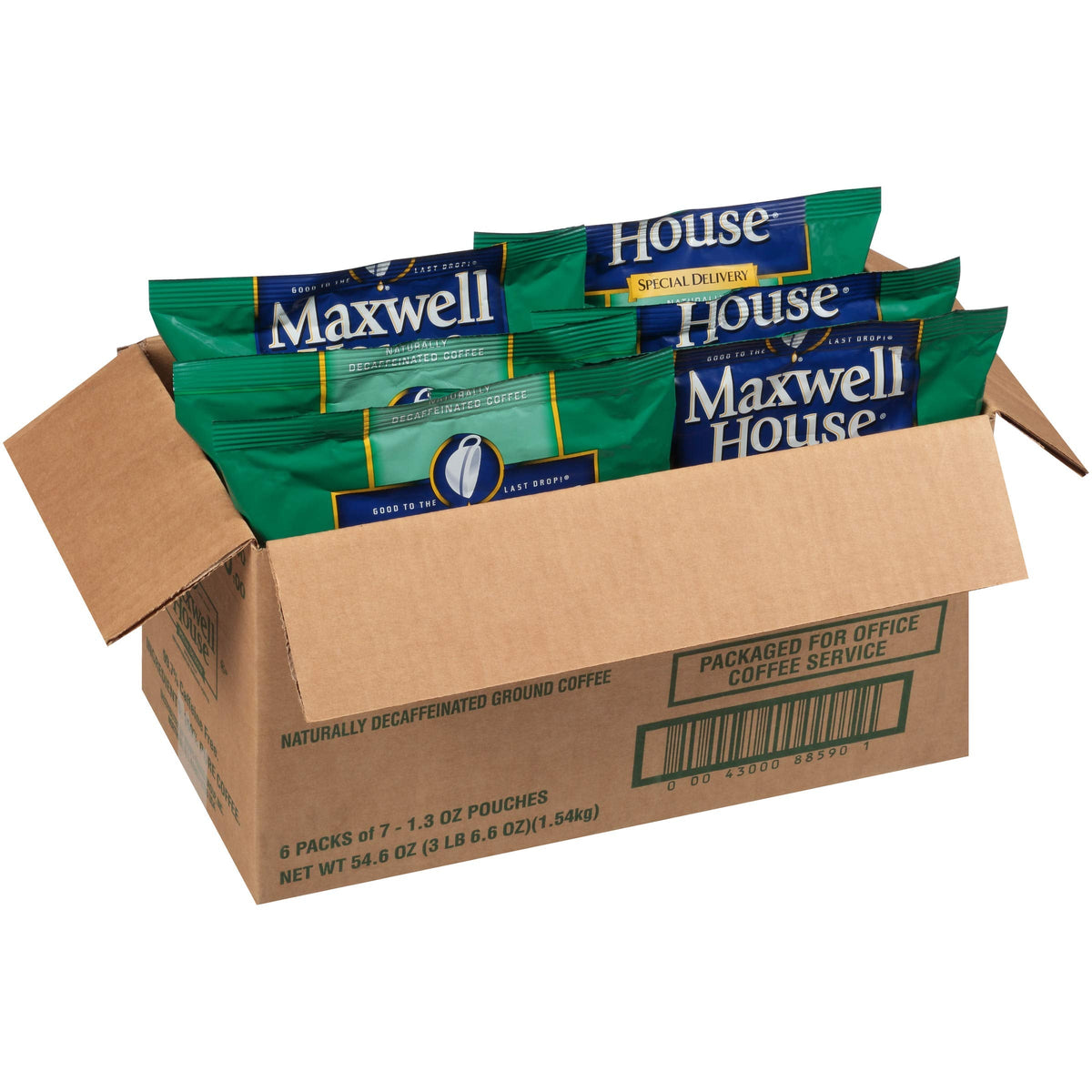 Maxwell House Decaf Special Delivery Medium Roast — 42-Pack, 6 Box Bundle