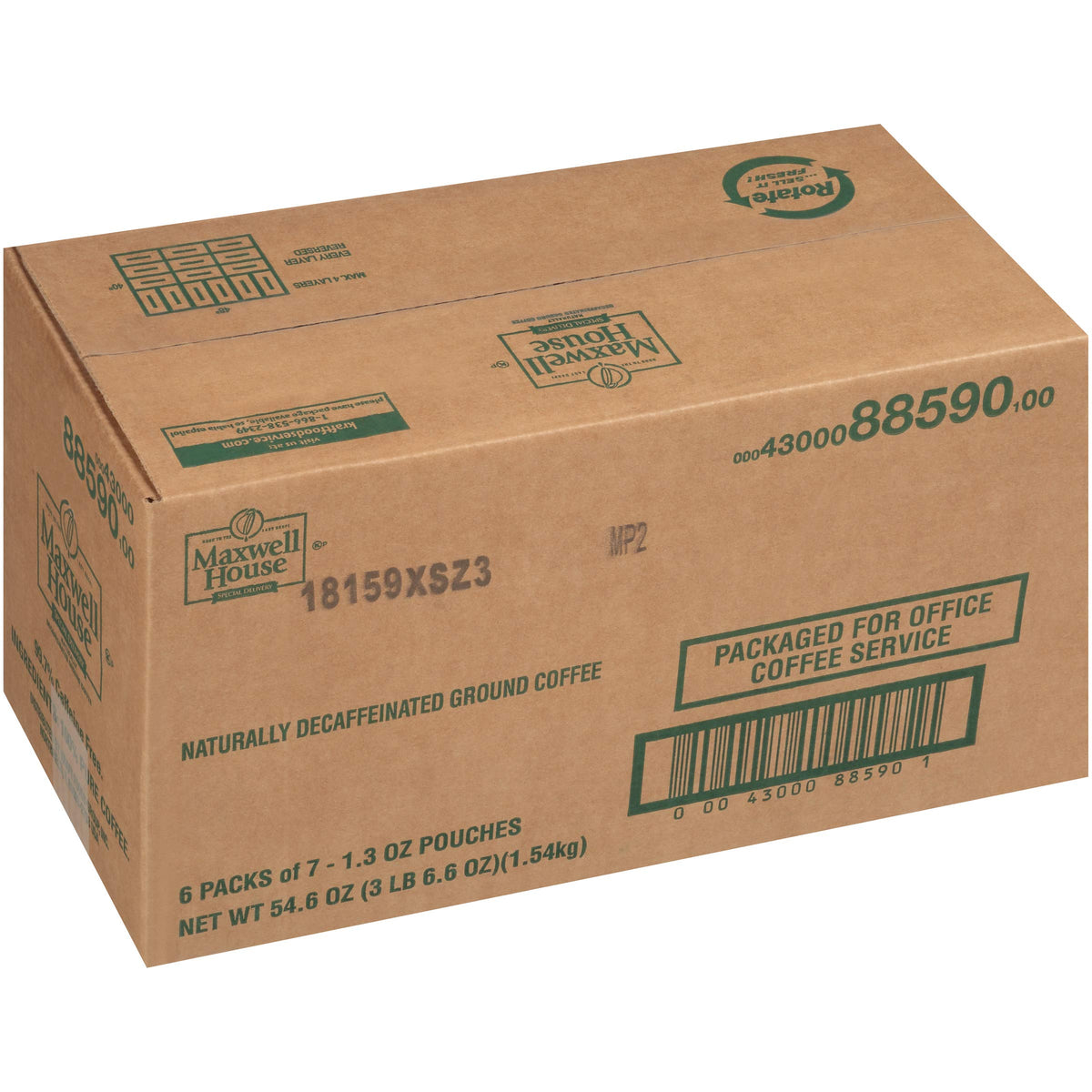 Maxwell House Decaf Special Delivery Medium Roast — 42-Pack, 6 Box Bundle