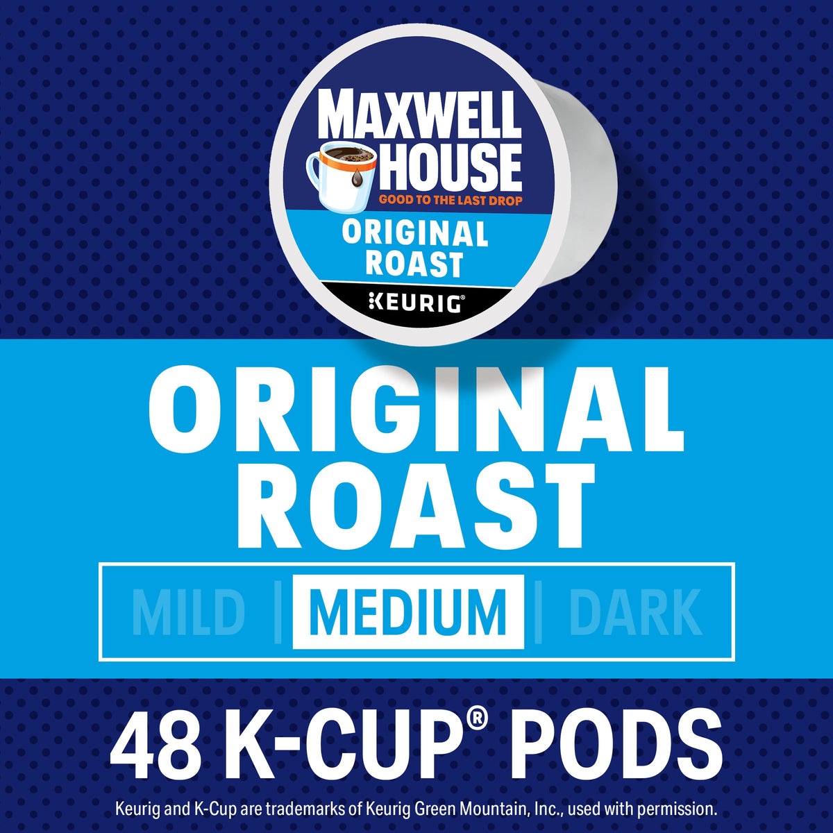 Maxwell House Original Roast K-Cup Pods – 48 Count, Medium Roast, Keurig Compatible