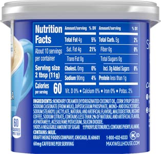 Maxwell House International French Vanilla Sugar Free Coffee Beverage Mix – Pack of 4, 4 oz Canisters