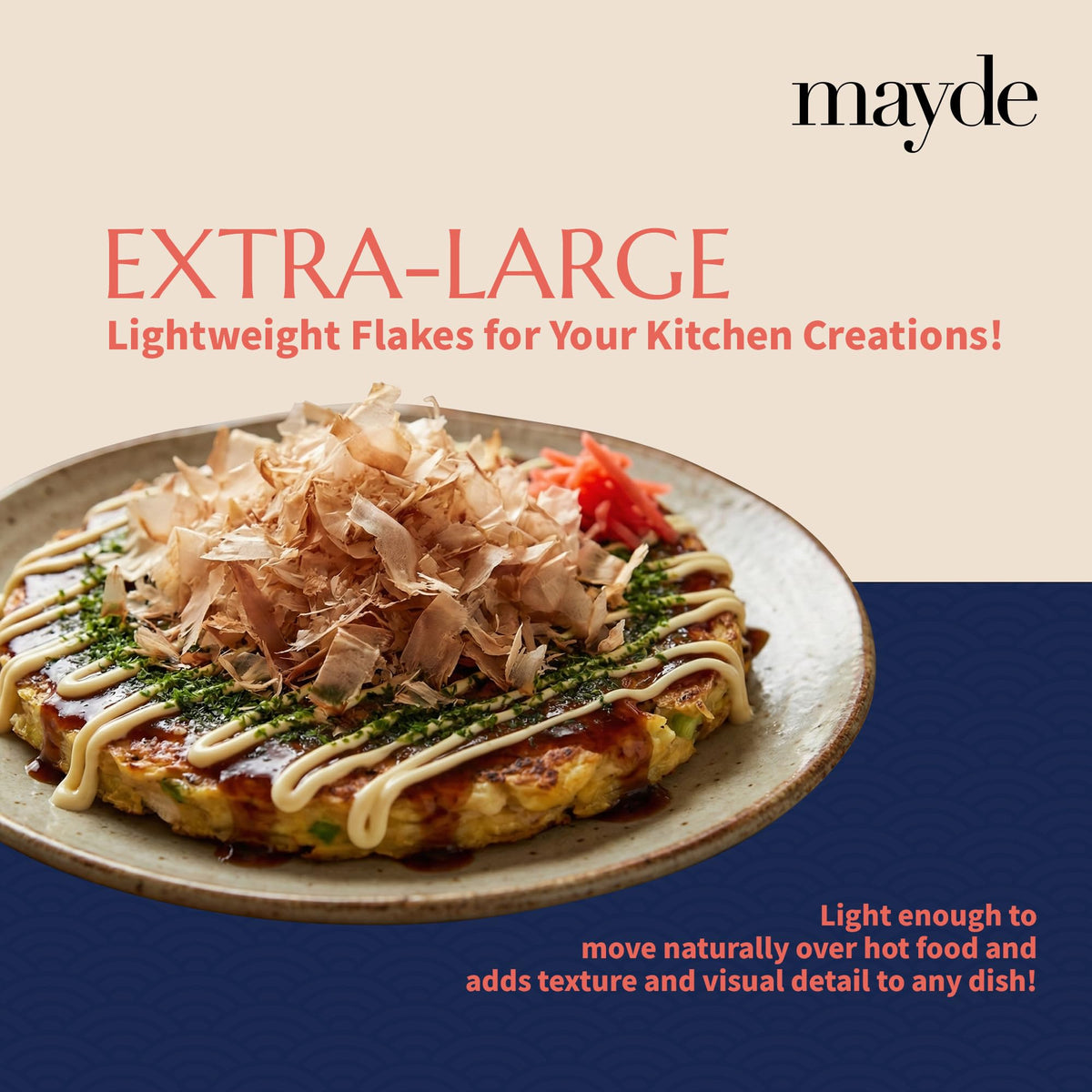 Mayde Japanese Bonito Flakes - Extra Large Shaved Katsuobushi, 16 oz