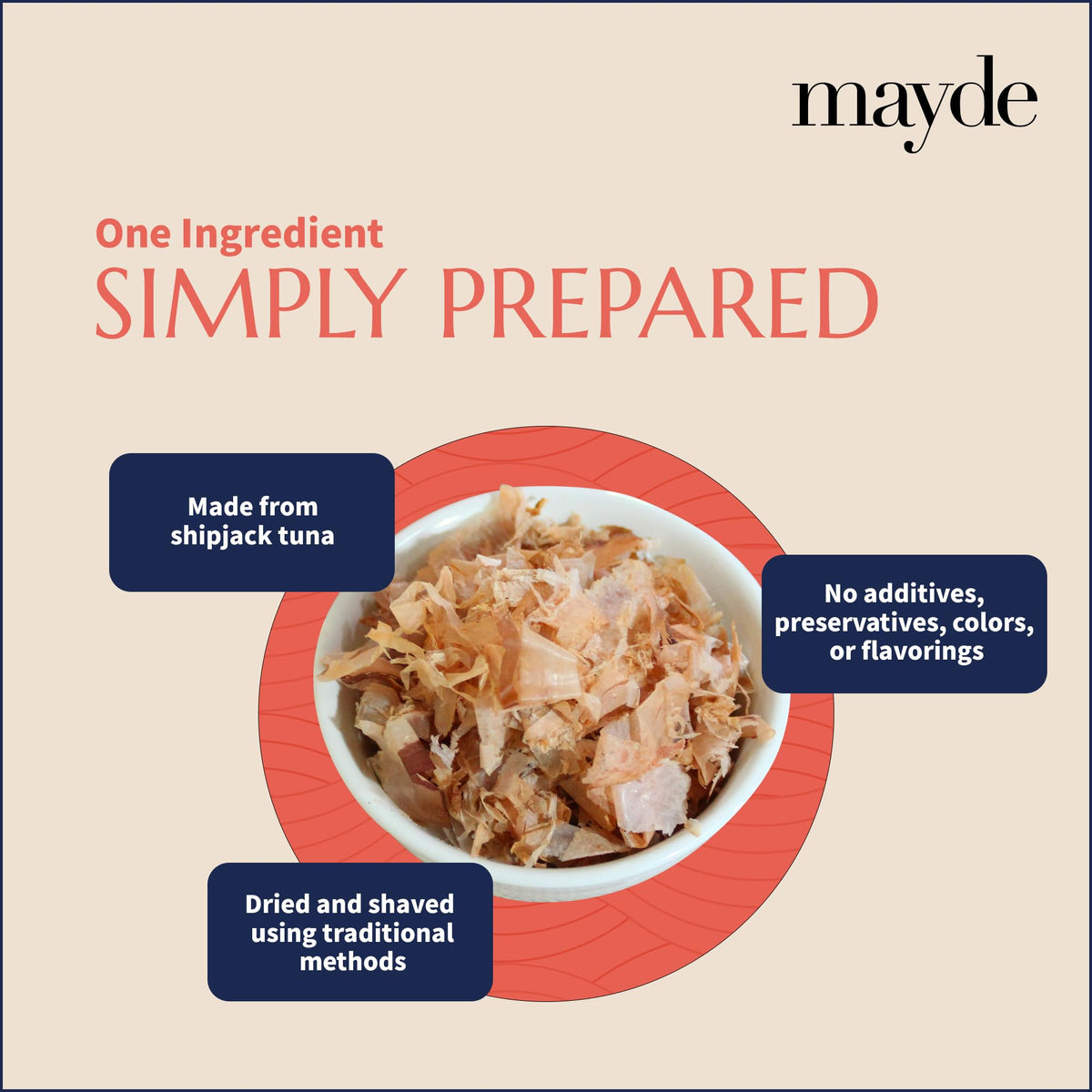 Mayde Japanese Bonito Flakes - Extra Large Shaved Katsuobushi, 16 oz