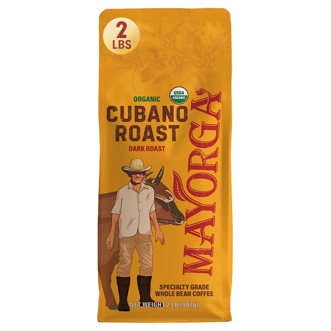 Mayorga Cafe Cubano Organic Coffee – 2lb Dark Roast Whole Bean