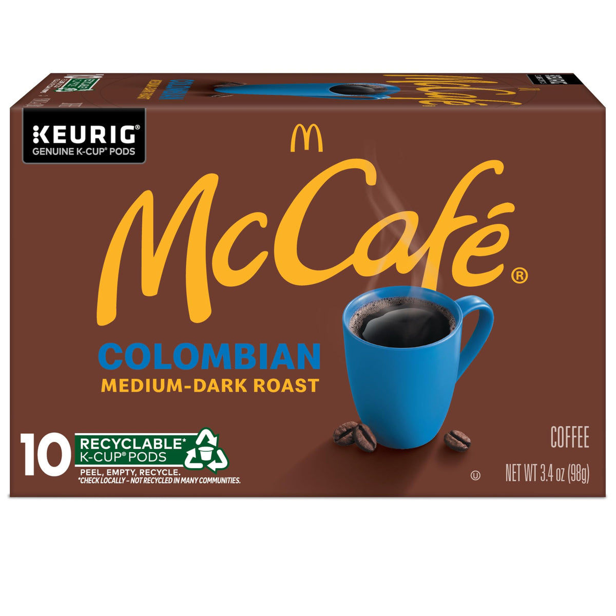 McCafé Colombian K-Cup Pods – Medium Roast, 60 Count (6 Packs of 10) | Keurig Compatible