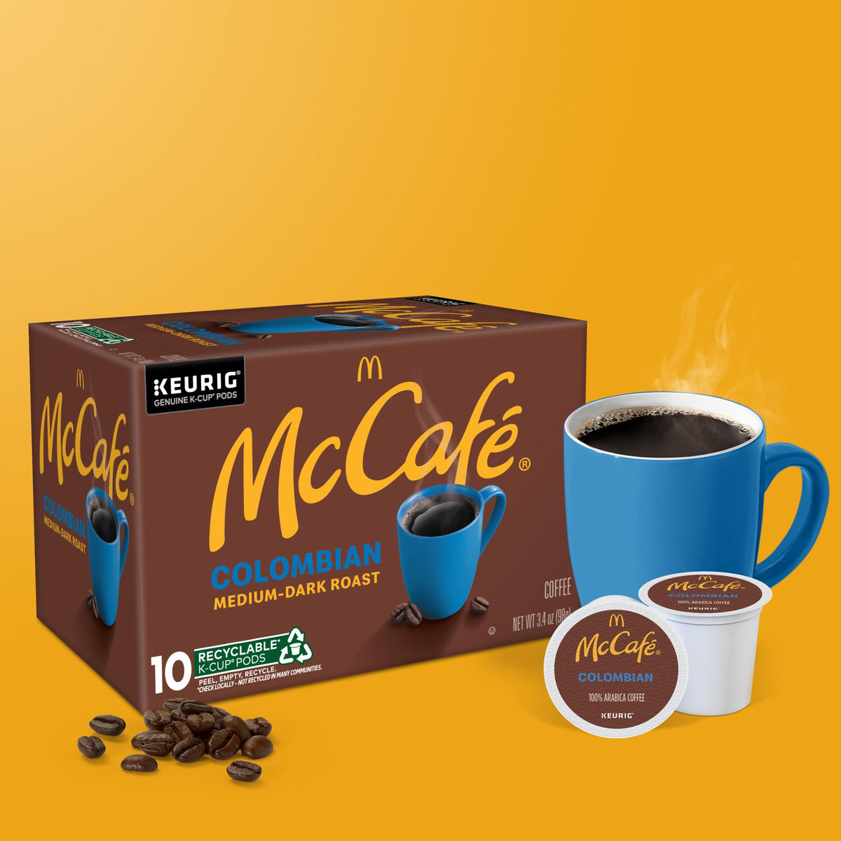 McCafé Colombian K-Cup Pods – Medium Roast, 60 Count (6 Packs of 10) | Keurig Compatible