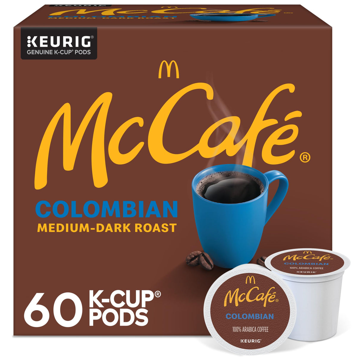 McCafé Colombian K-Cup Pods – Medium Roast, 60 Count (6 Packs of 10) | Keurig Compatible
