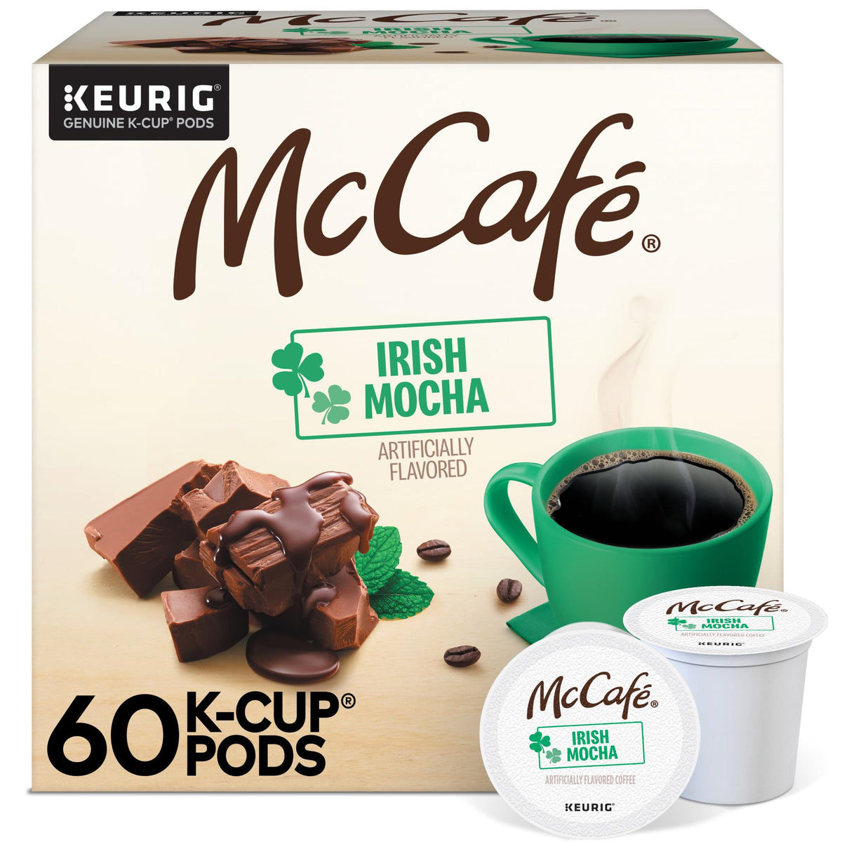 McCafé Irish Mocha K-Cup Pods – 60 Count, Single-Serve Keurig Compatible