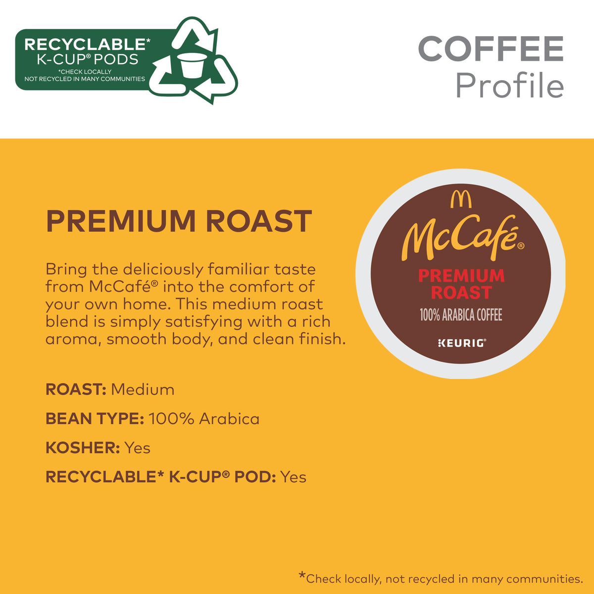 McCafé Premium Roast Keurig K-Cup Pods – Medium Roast Coffee, 48 Count