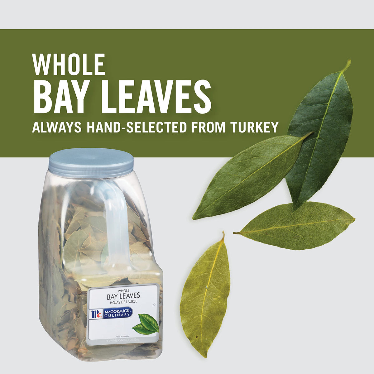 McCormick Culinary Whole Bay Leaves, 8 oz – Fresh Aromatic Flavor for Stews & Marinades