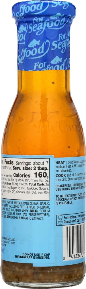 McCormick Scampi Seafood Sauce – Quick 15-Minute Shrimp Scampi (Pack of 6)