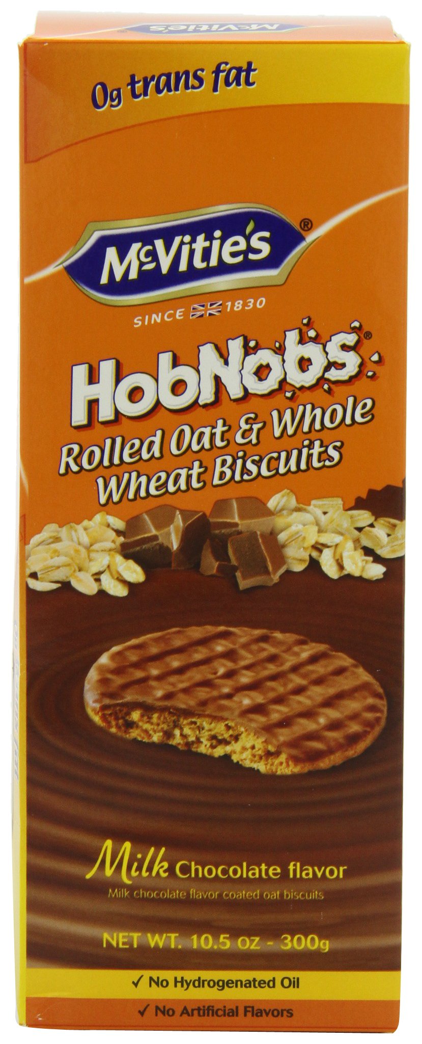 McVitie's Milk Chocolate Hob Nobs – 4 Pack | Crunchy Oat Biscuits with Milk Chocolate