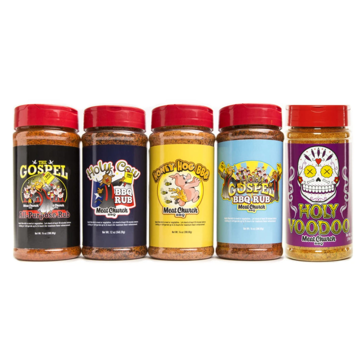Meat Church Fab 5 Gift Box – Premium BBQ Rub Set for Grilling, Smoking, Roasting