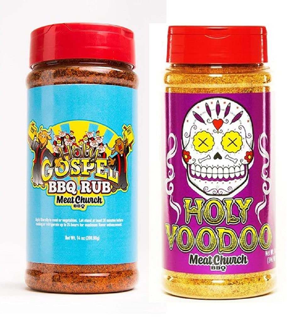 Meat Church Holy Gospel & VooDoo BBQ Rub Combo — 14 oz Each (Gluten Free)