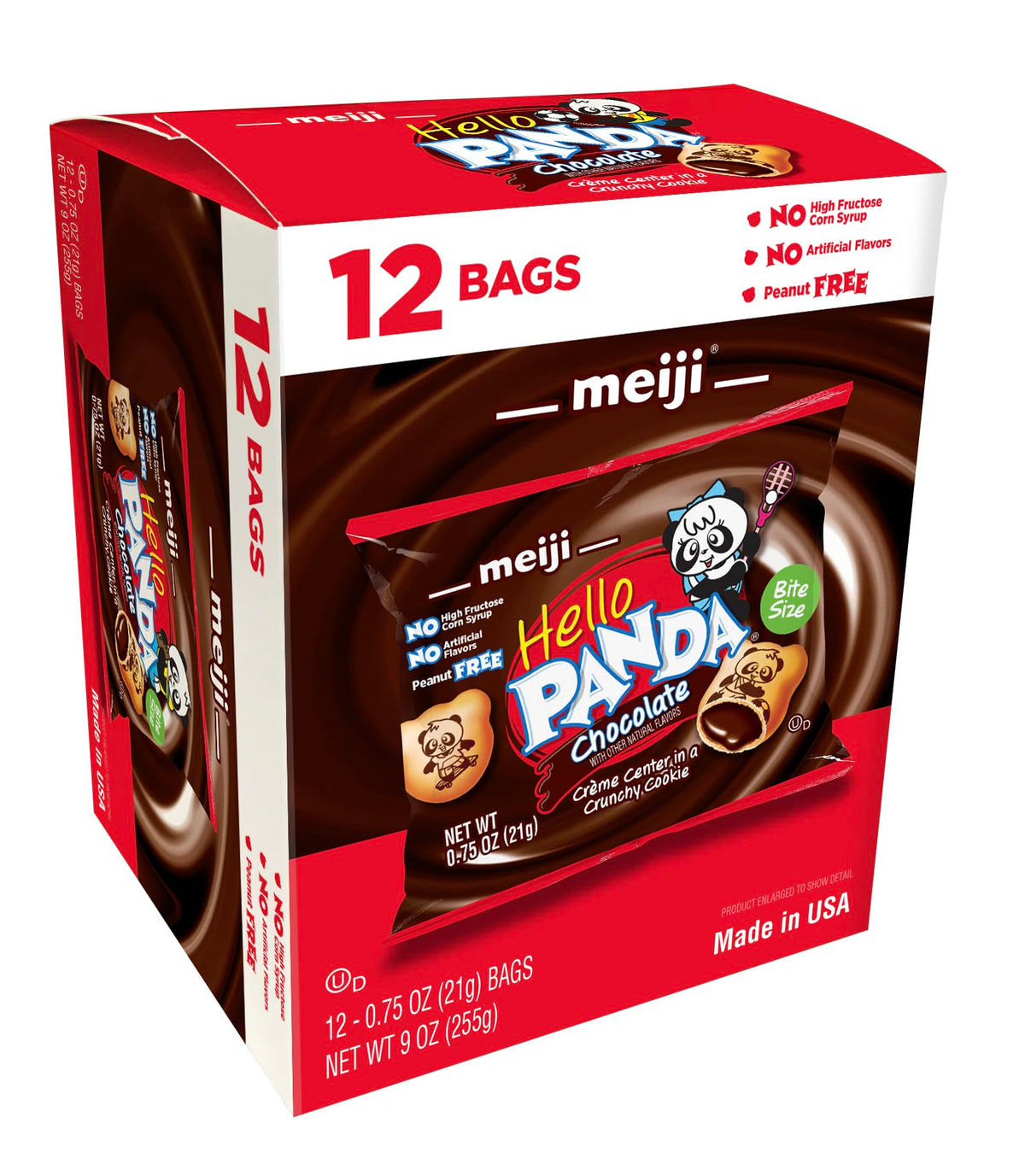 Meiji Hello Panda Cookies – Chocolate Crème Filled, 8 Boxes of Bite-Sized Panda Sports Snacks