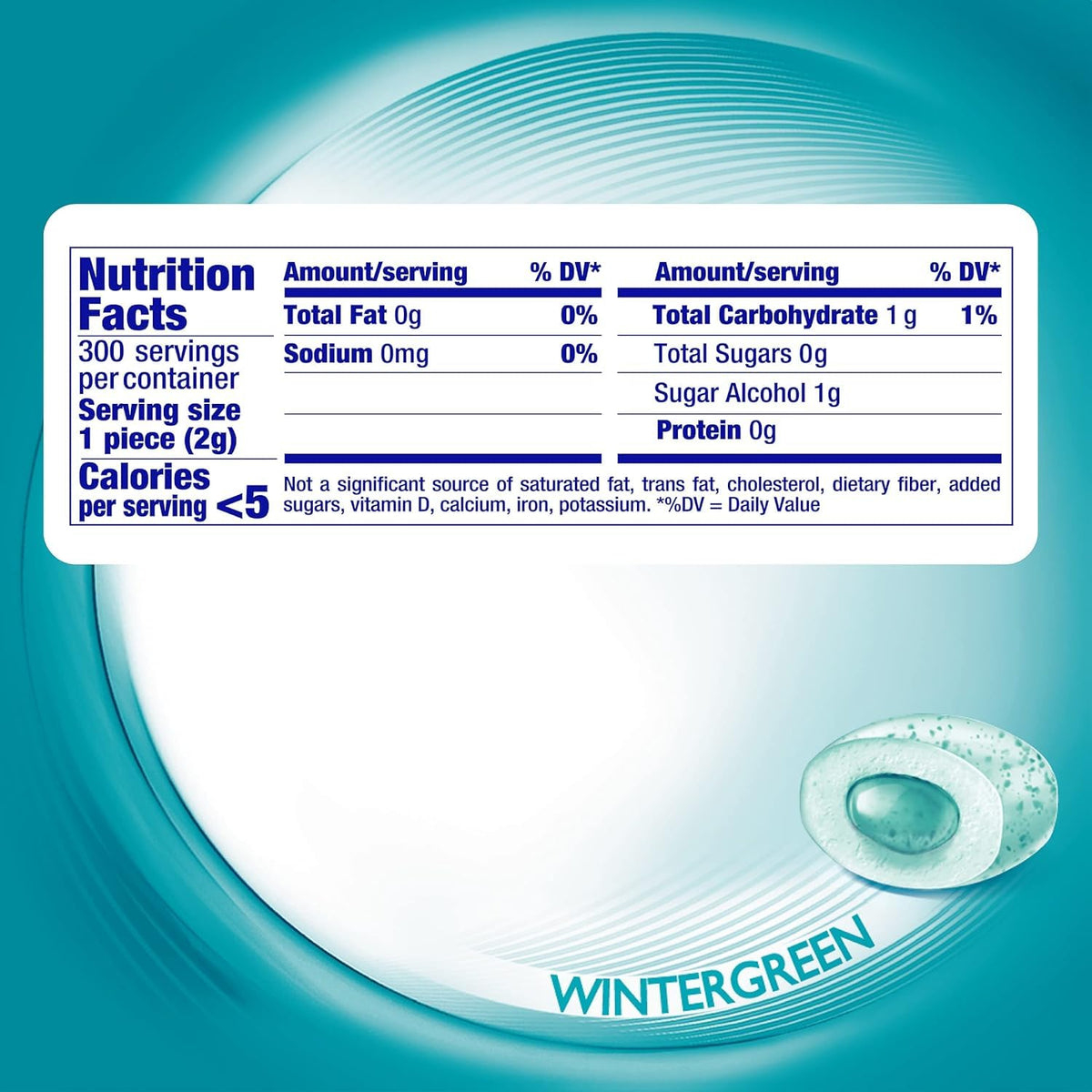 Mentos Pure Fresh Sugar-Free Wintergreen Gum with Xylitol – 6 Bottles (300 Pieces)